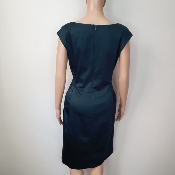 Ralph Lauren sheath dress Sz 12 teal cocktail  office formal RRP $380 - Picture 5 of 7